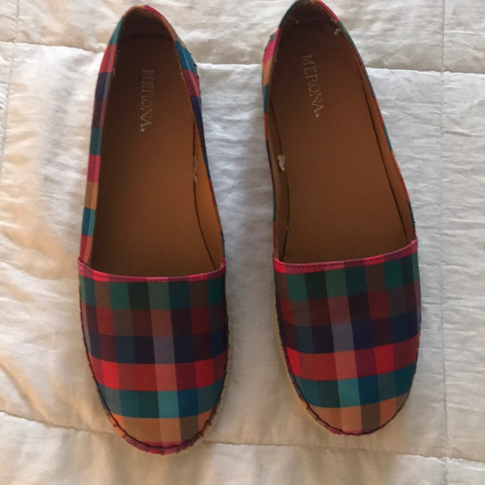 Merona 7 1/2 gingham  espadrille flats